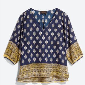 Stitchfix RENEE C Tadeo V-Neck Blouse Navy Size S